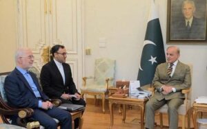 شہبازشریف سے اسکندر مؤمنی کی ملاقات، ایرانی صدر کا پیغام پہنچایا